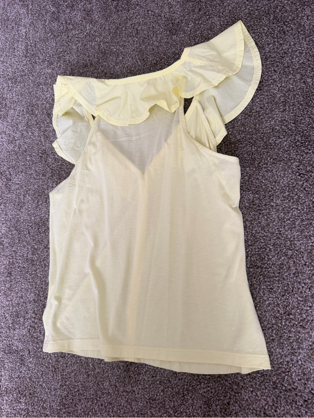 Nation LTD Pale Yellow Ruffle V-Neck Camisole - Picture 7 of 8